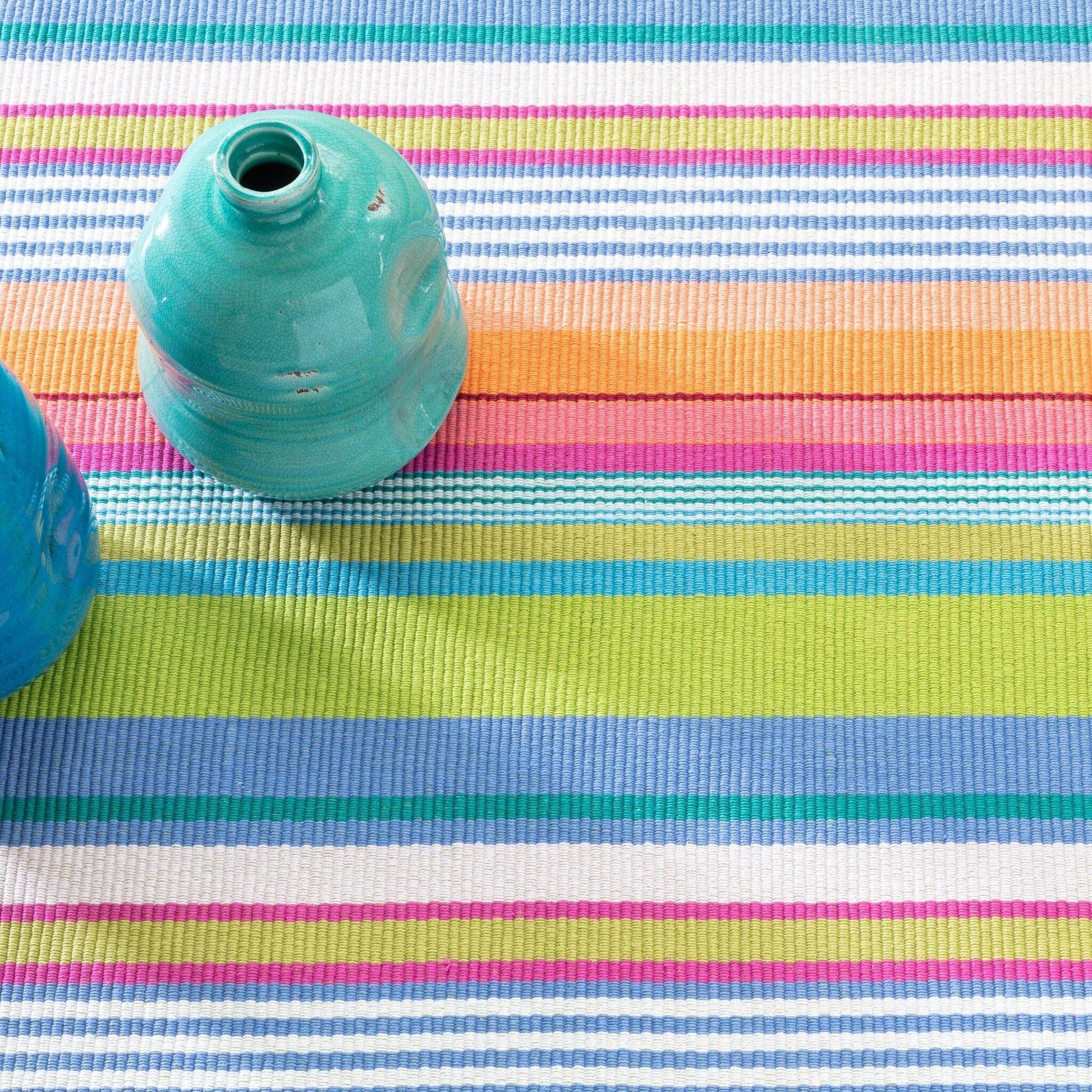 Mellie Stripe Handwoven Cotton Rug - Multi Rugs 