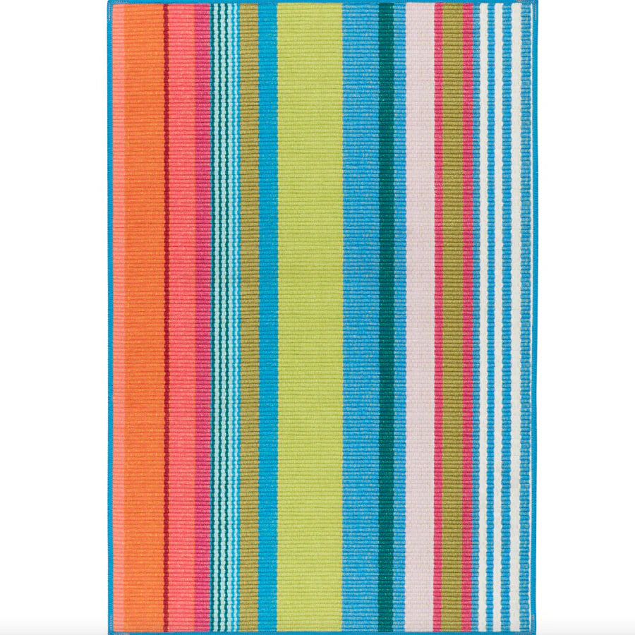 Mellie Stripe Multi Machine Washable Rug WASHABLE 