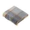 Merino Lambswool Throw- Beige/Grey Block Window Throws 