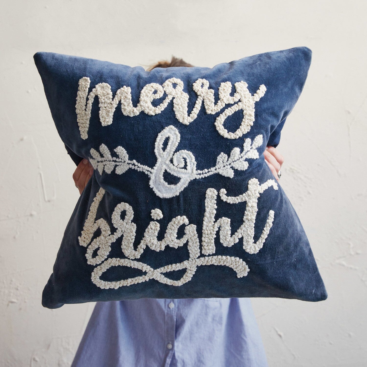 Merry & Bright Velvet Pillow 18" Pillows 