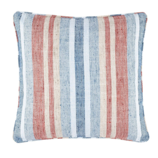 Miles Stripe Navy Decorative Indoor/Outdoor Pillow Indoor/Outdoor Pillow 