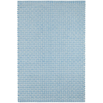 Miss Muffet French Blue Handwoven Cotton Rug Rugs 