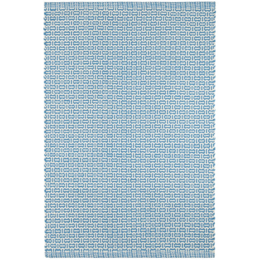 Miss Muffet French Blue Handwoven Cotton Rug Rugs 