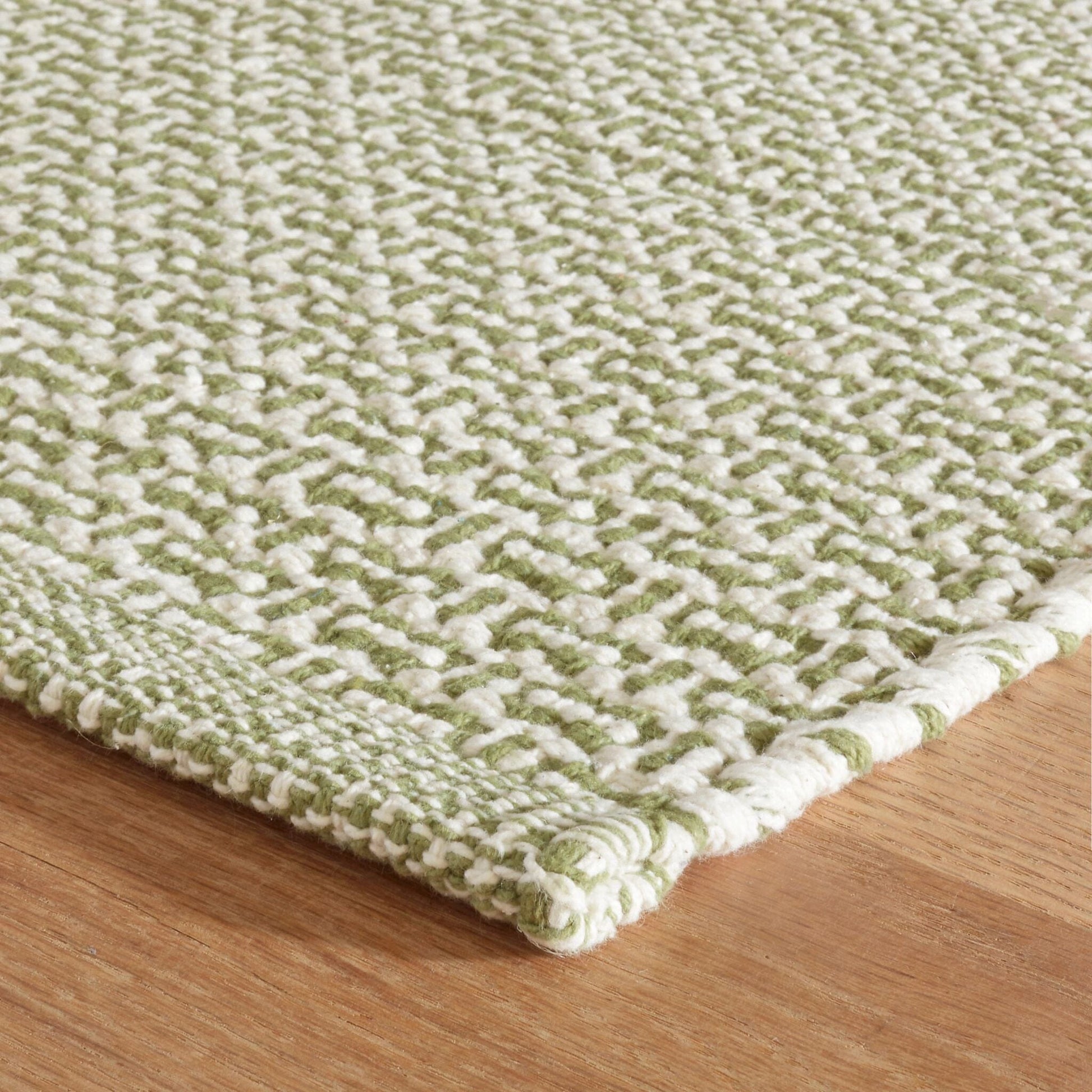 Miss Muffet Olive Handwoven Cotton Rug Rugs 
