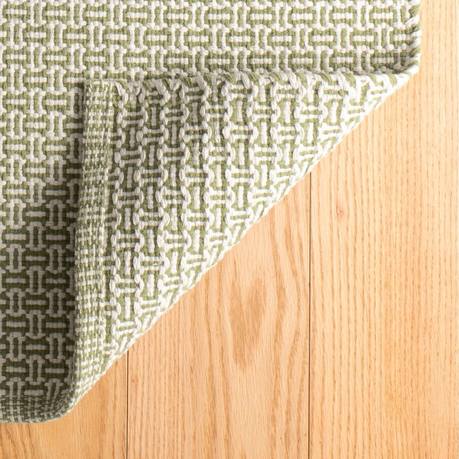 Miss Muffet Olive Handwoven Cotton Rug Rugs 