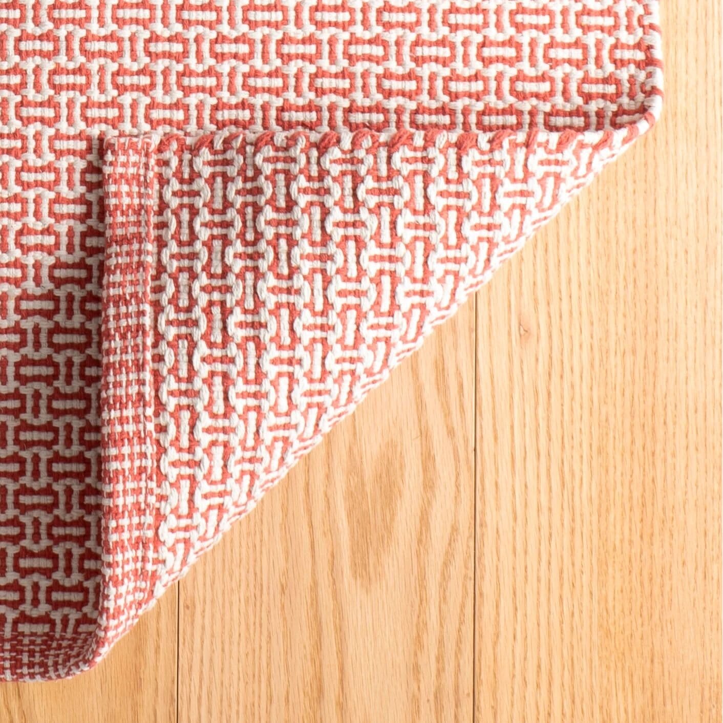 Miss Muffet Paprika Handwoven Cotton Rug Rugs 