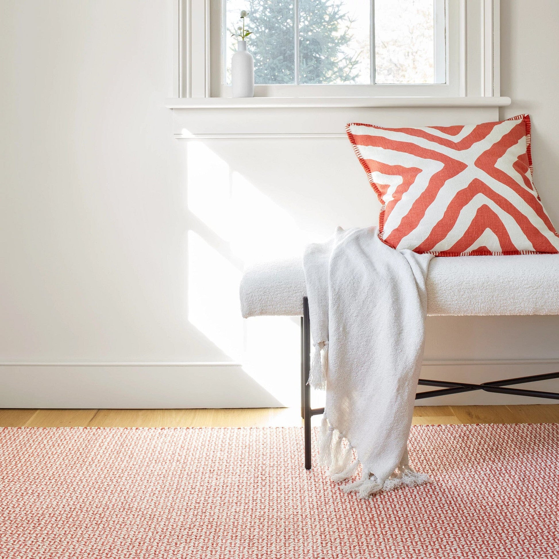 Miss Muffet Paprika Handwoven Cotton Rug Rugs 
