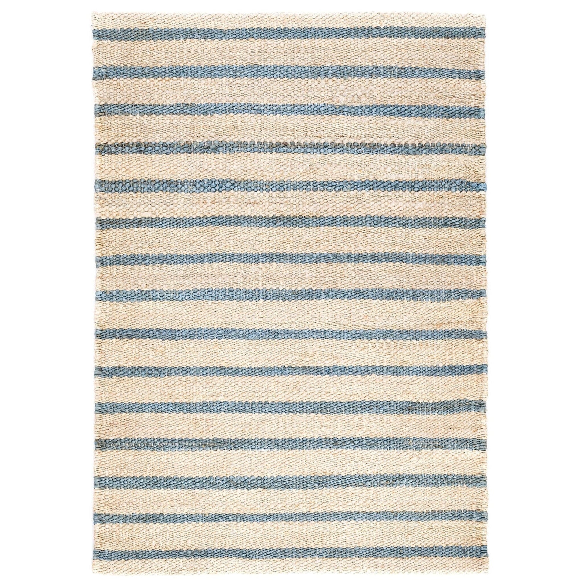 Moana Stripe Handwoven Jute Rug - Blue Rugs 