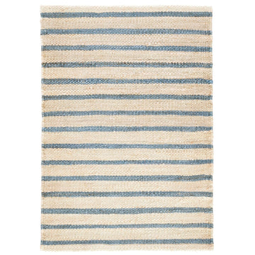Moana Stripe Handwoven Jute Rug - Blue Rugs 
