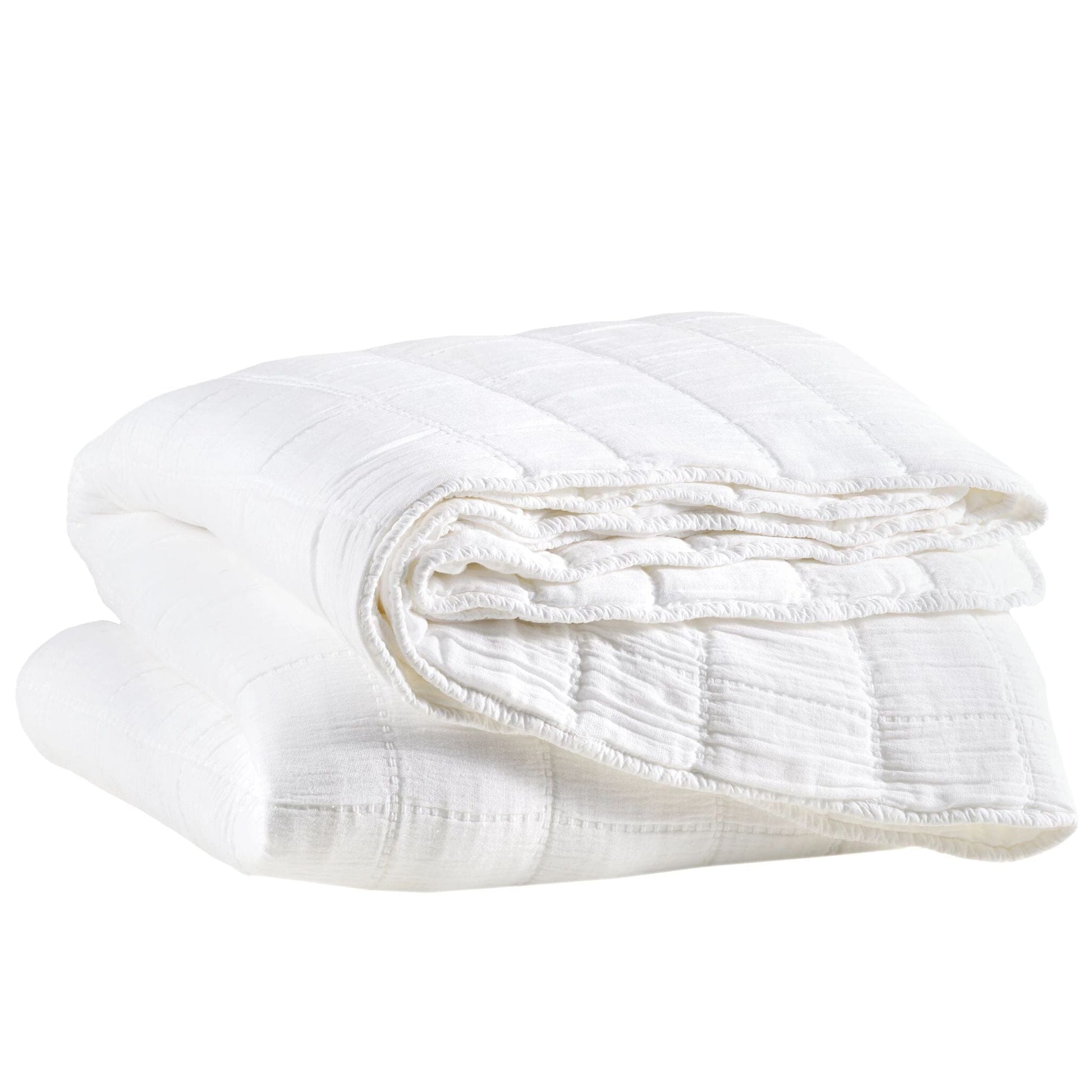 Monet White Quilted Coverlet Quilt 