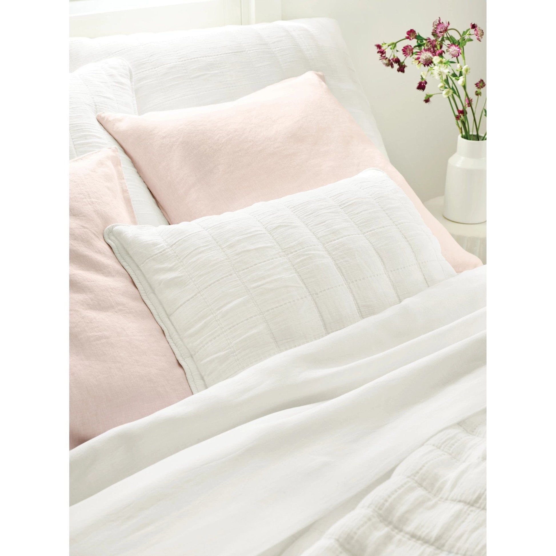 Monet White Quilted Coverlet Quilt 