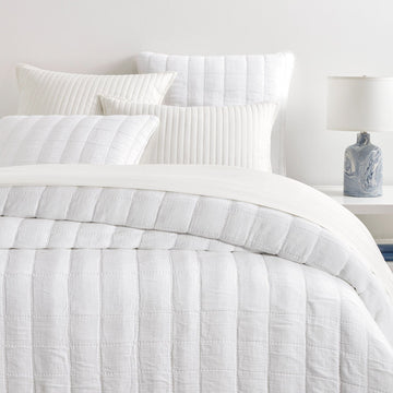 Monet White Quilted Sham Quilted Sham 