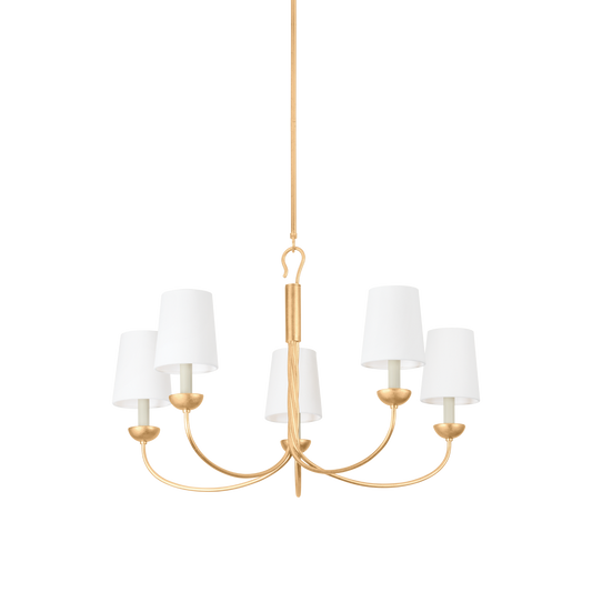 Montpelier Chandelier Small Chandelier Vintage Gold Leaf 
