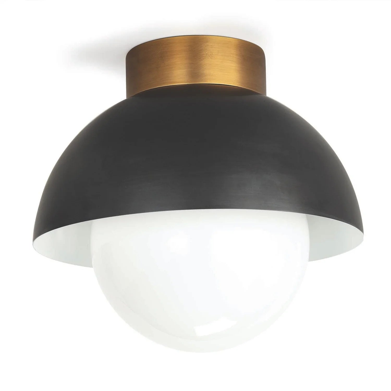 Montreux Flush Mount Flush Mount Oil Rubbed Bronze and Natural Brass 