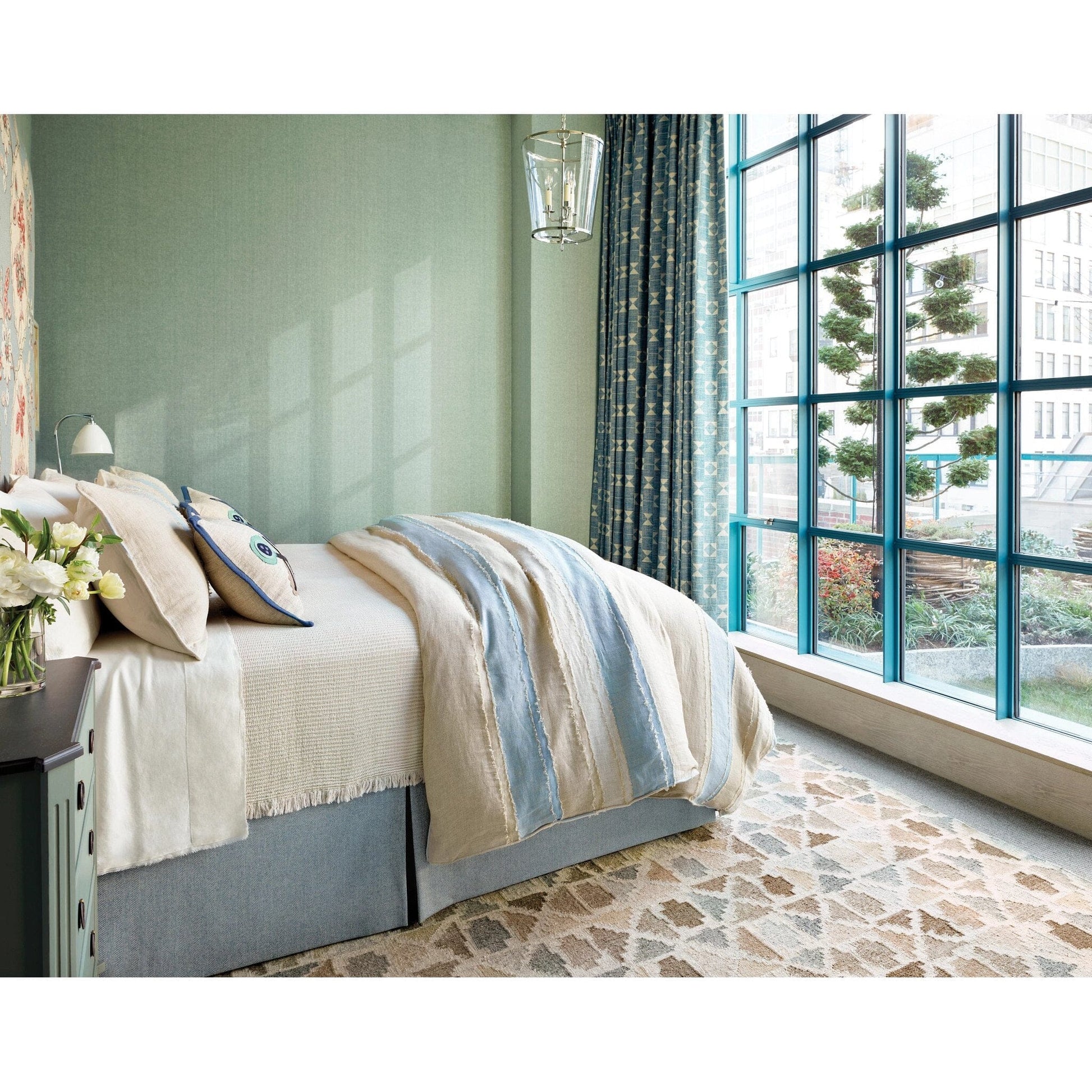 Moon Hills Linen Lapis Duvet Cover Duvet Cover 