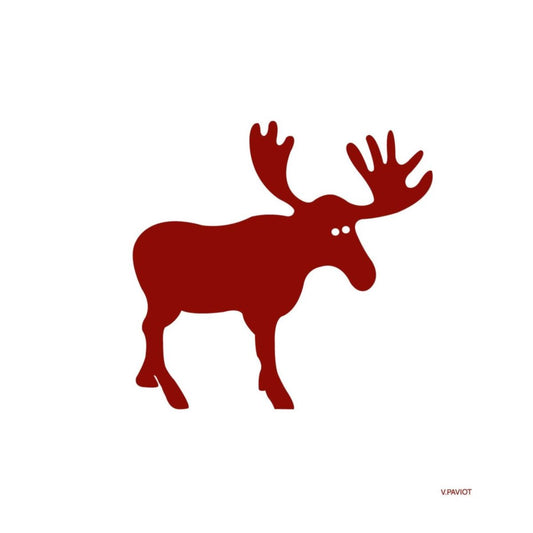 Moose Red- Paviot Cocktail Napkin Kitchen 