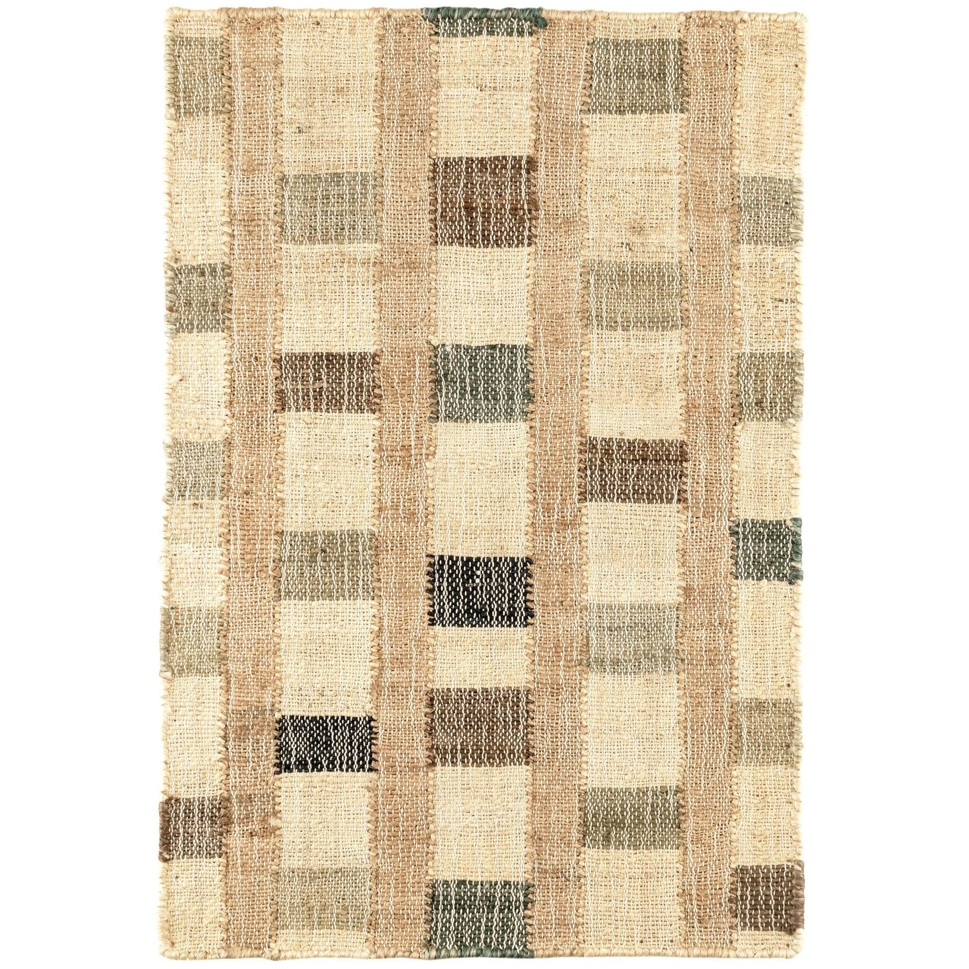 Mosaic Blue Handwoven Jute Rug Rugs 