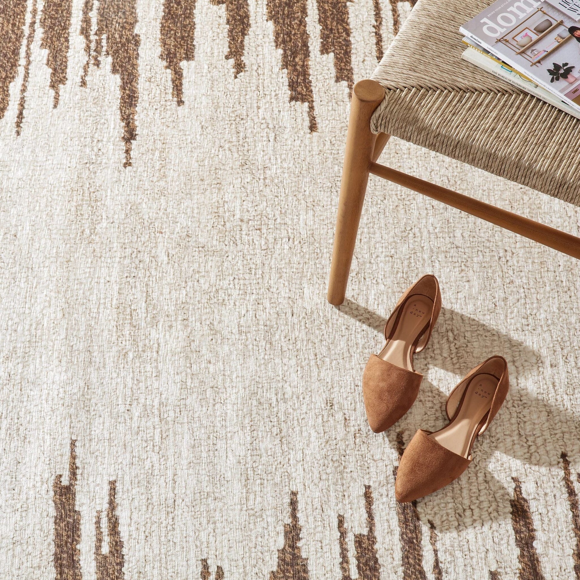 Moss Russet Machine Washable Rug Machine Washable Rug 