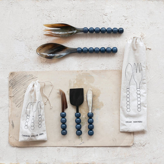 Natural Horn Cheese Knives Kitchen 