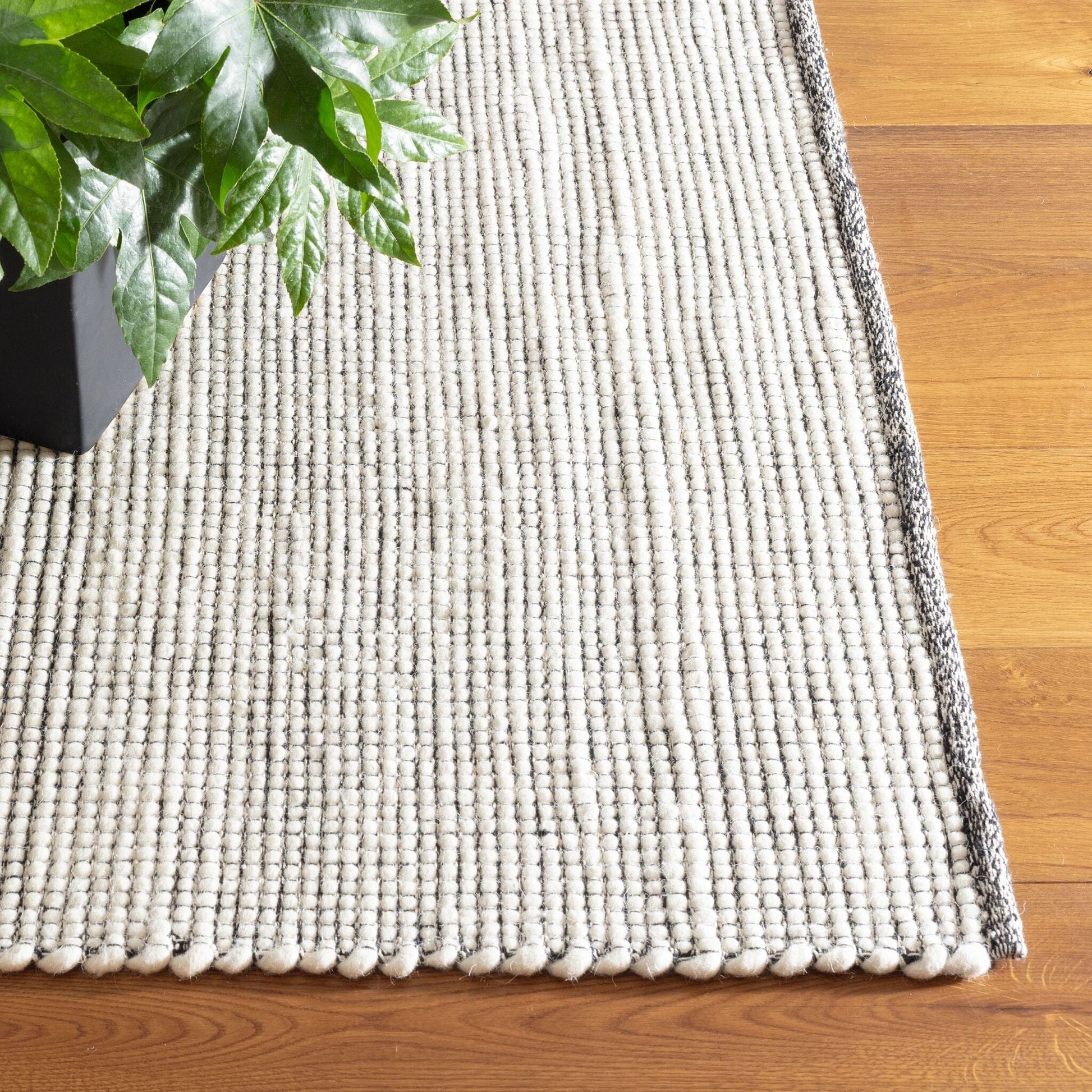Network Black Handwoven Wool Rug Rugs 