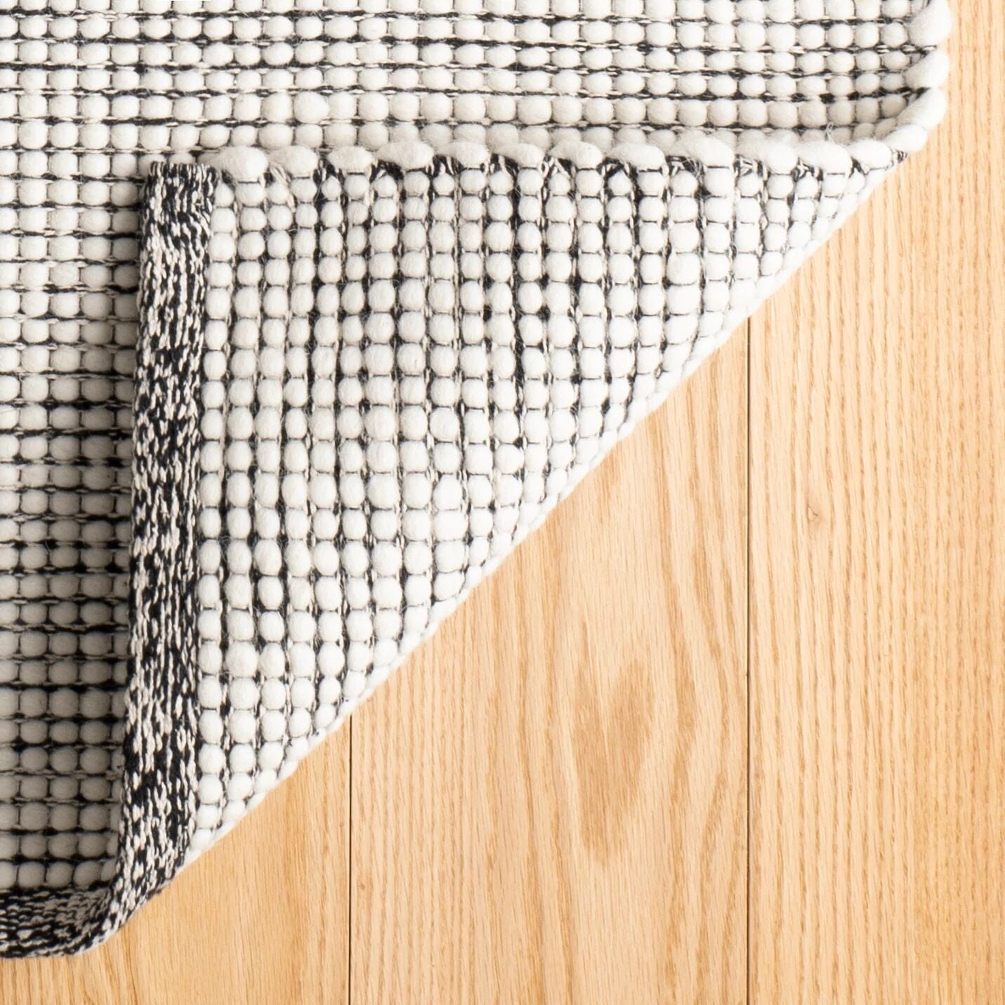 Network Black Handwoven Wool Rug Rugs 