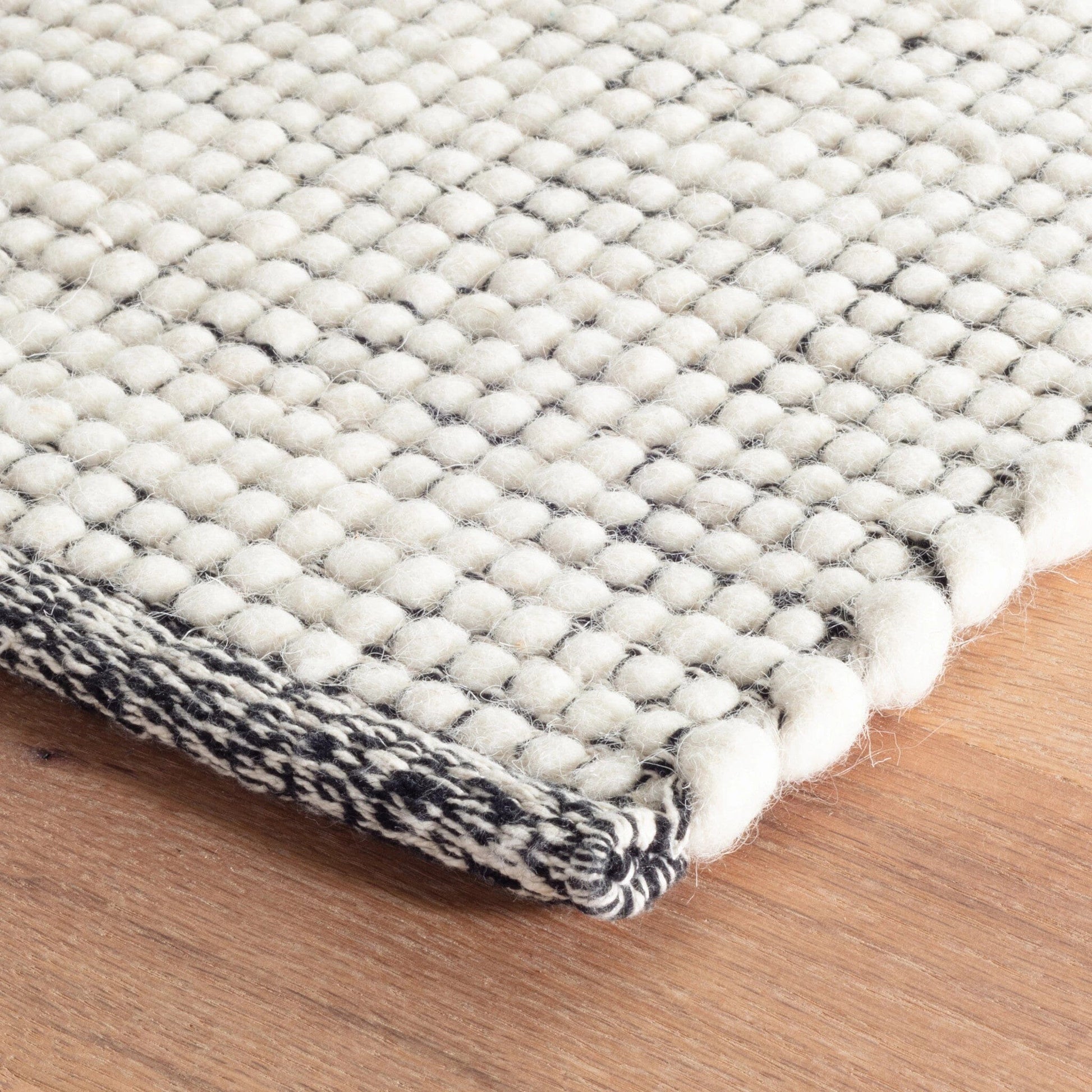 Network Black Handwoven Wool Rug Rugs 
