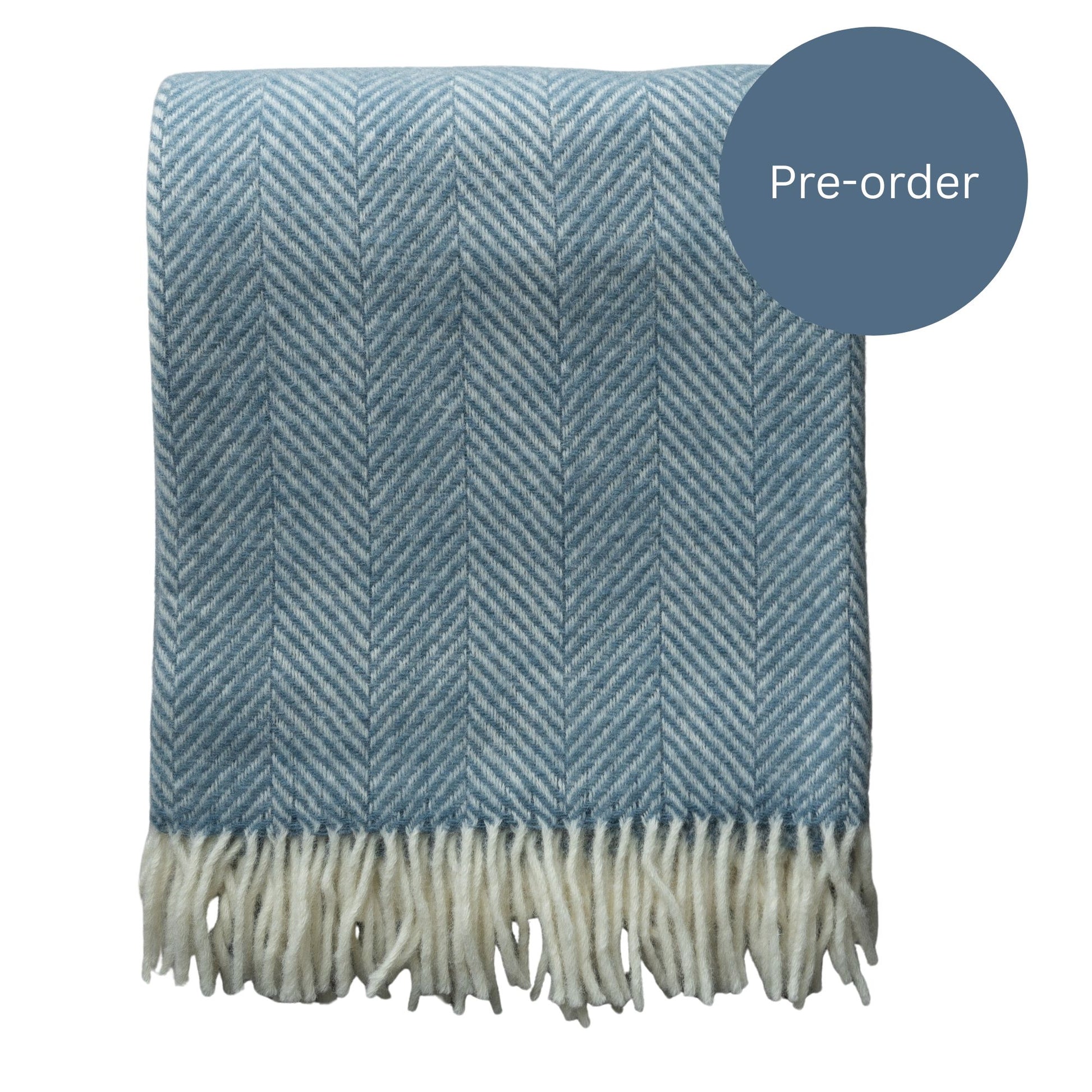 New Zealand Wool Throw - Blue Throws 