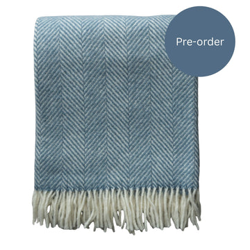 New Zealand Wool Throw - Blue Throws 