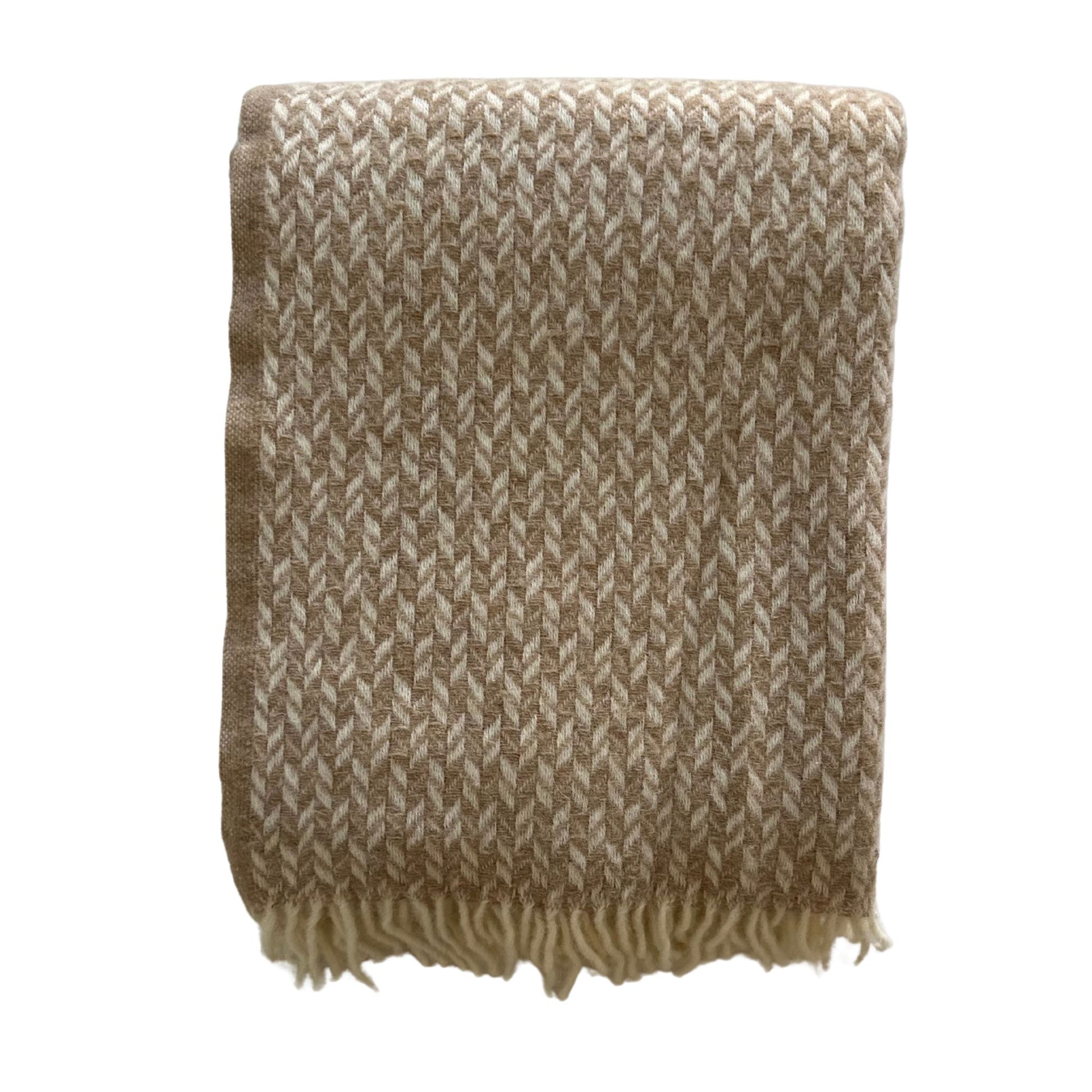 New Zealand Wool Throw - Camel Throws 