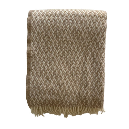 New Zealand Wool Throw - Camel Throws 