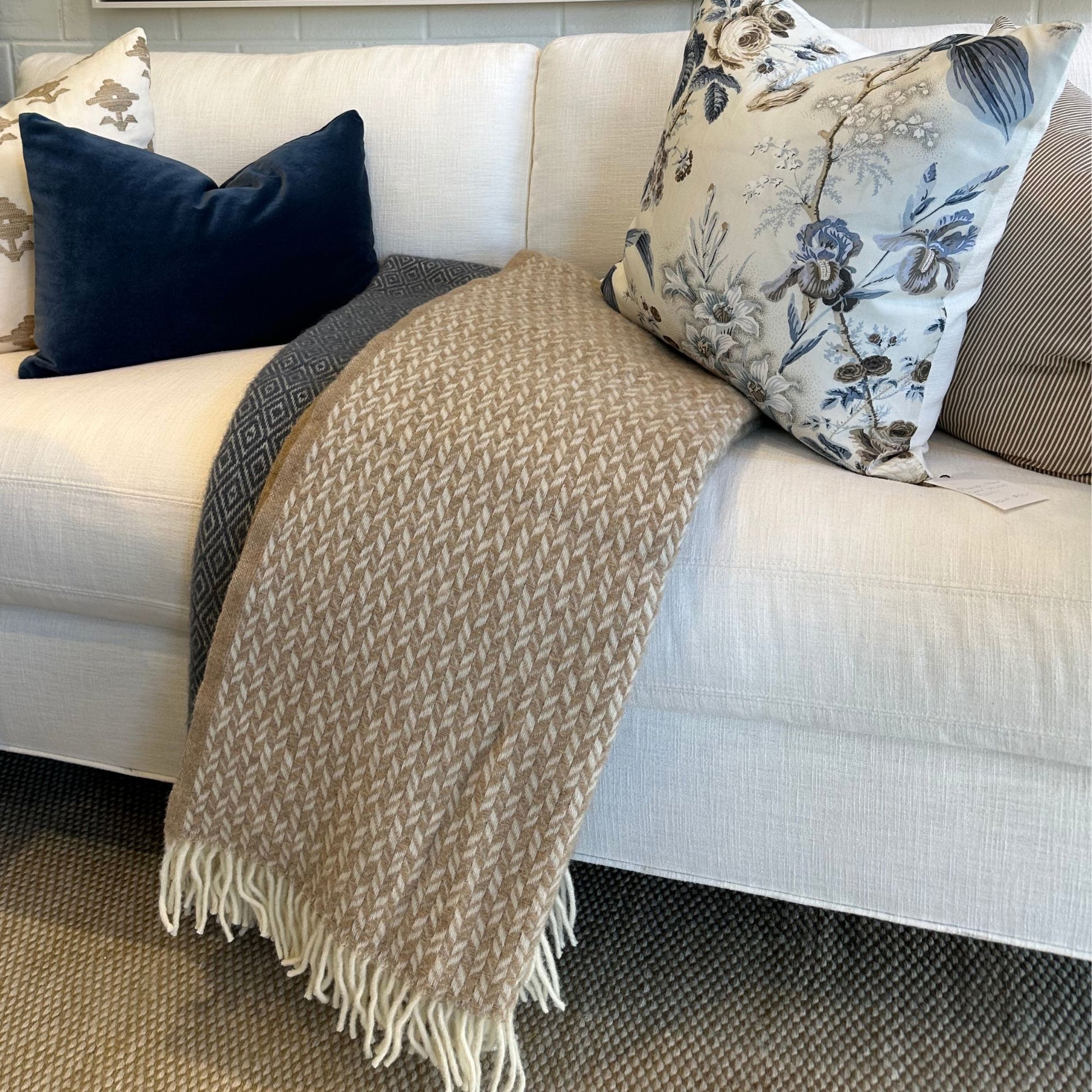 New Zealand Wool Throw - Camel Throws 