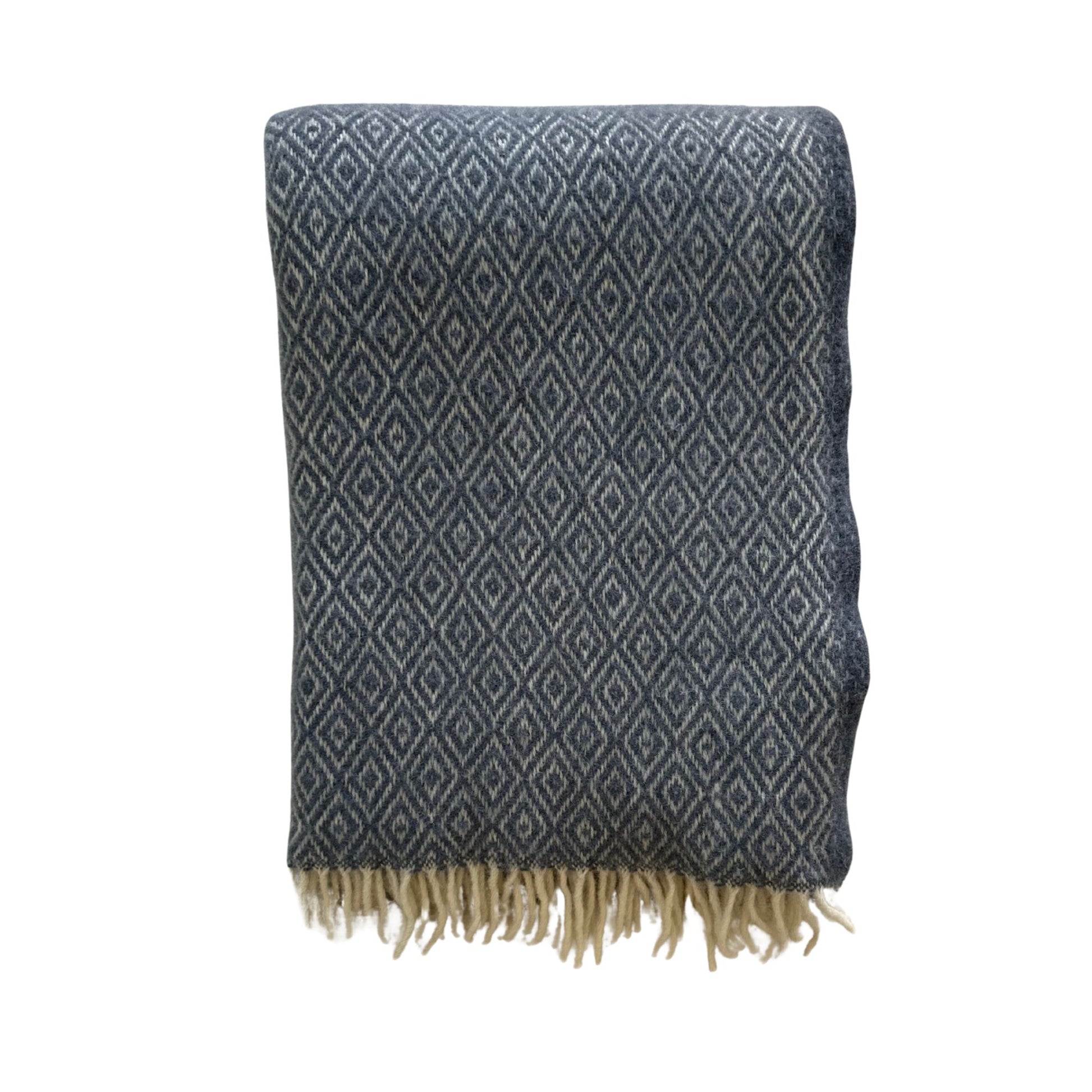 New Zealand Wool Throw - Dark Blue Throws 
