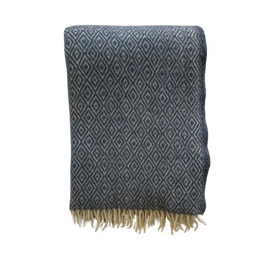 New Zealand Wool Throw - Dark Blue Throws 