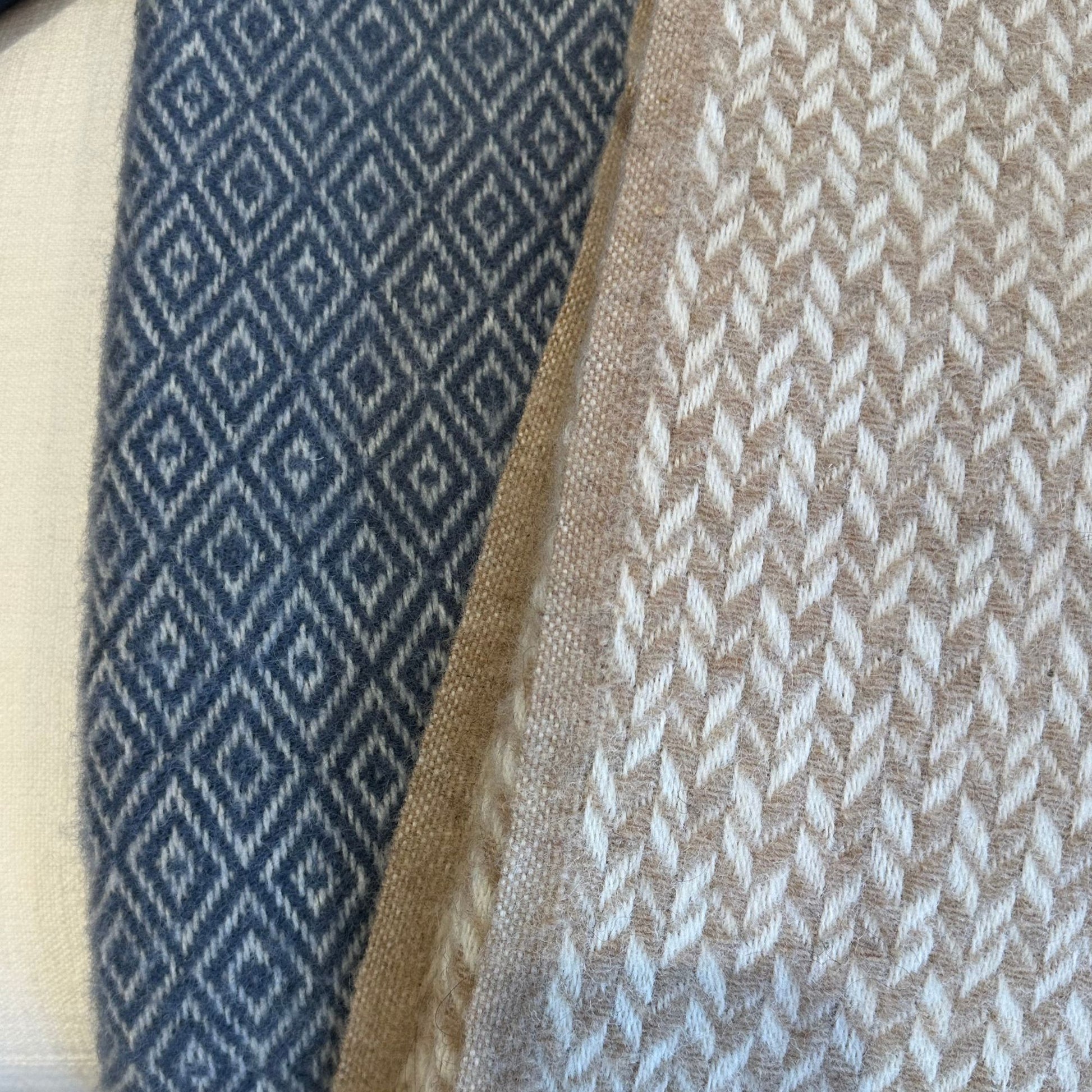 New Zealand Wool Throw - Dark Blue Throws 