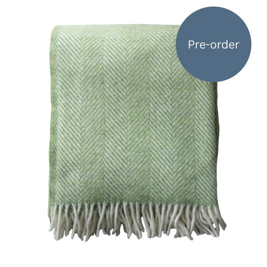 New Zealand Wool Throw - Green Throws 