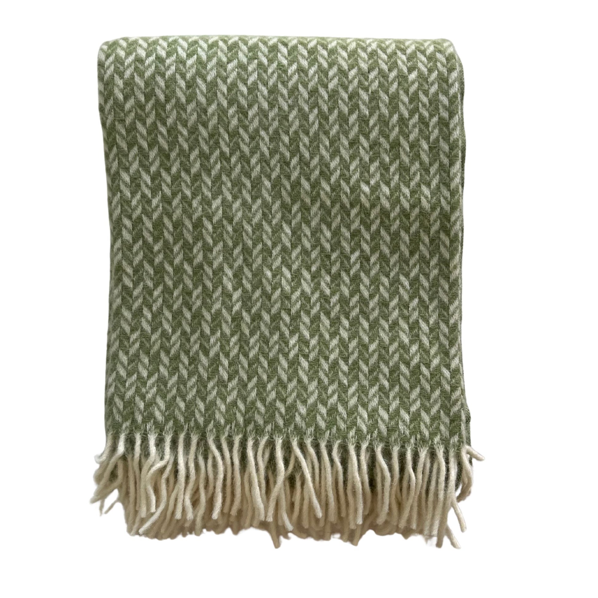 New Zealand Wool Throw - Green Throws 