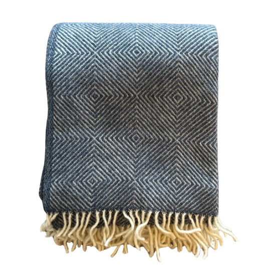 New Zealand Wool Throw - Smokey Blue Throws 