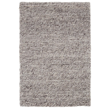 Niels Grey Handwoven Wool/Viscose Rug Rugs 