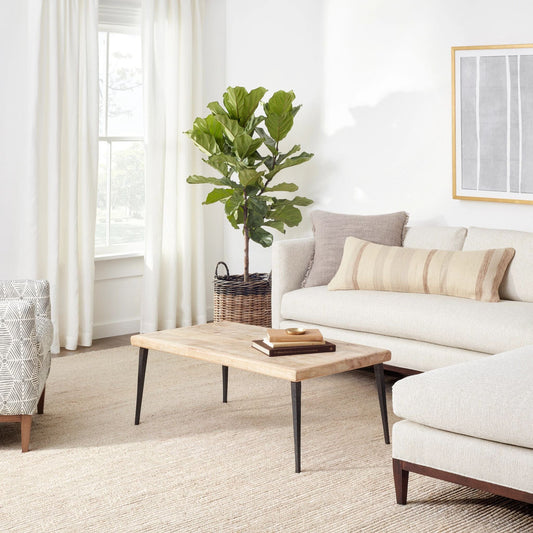 Niels Latte Handwoven Wool/Viscose Rug Rugs 