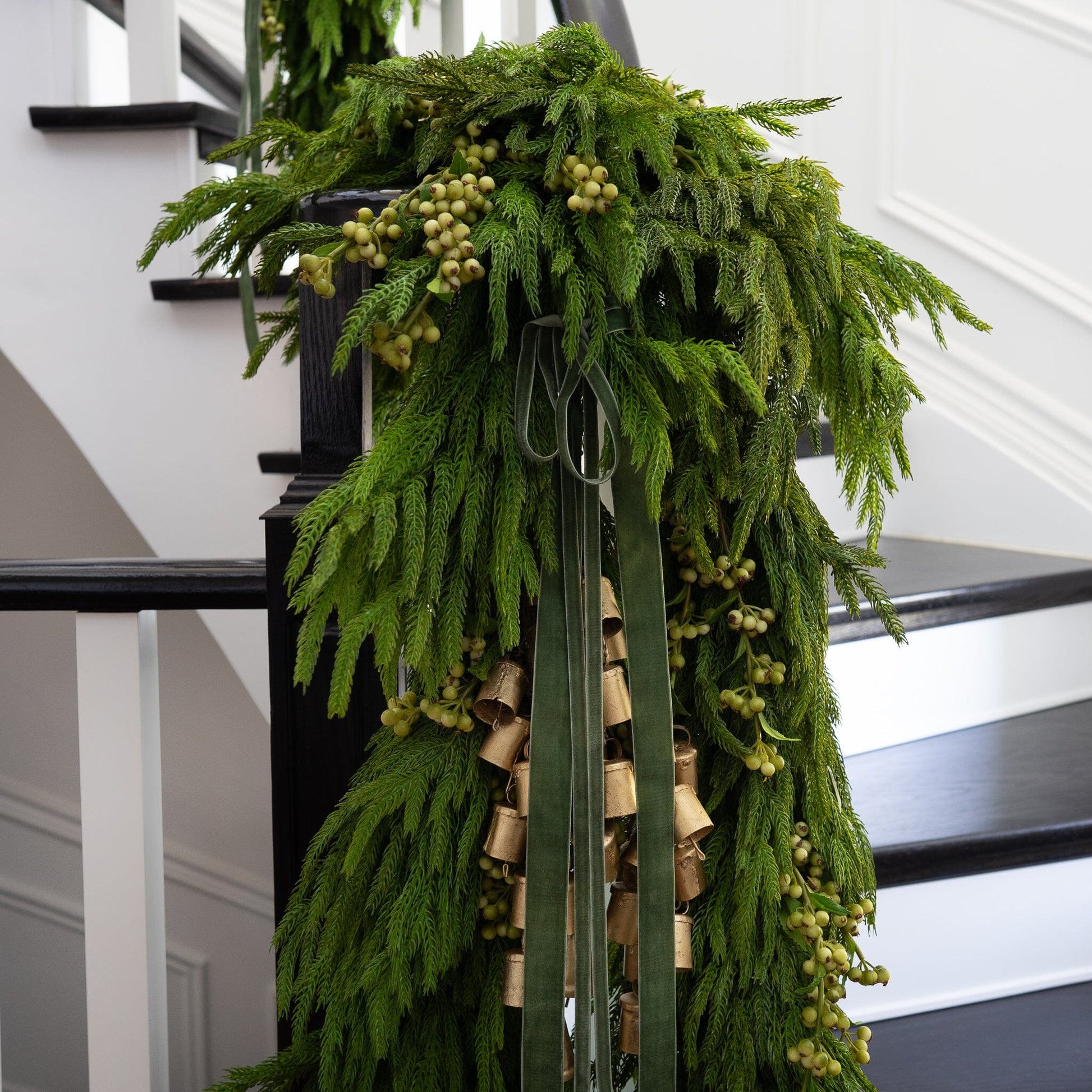 Norfolk Thick Pine Garland 72" Greenery 