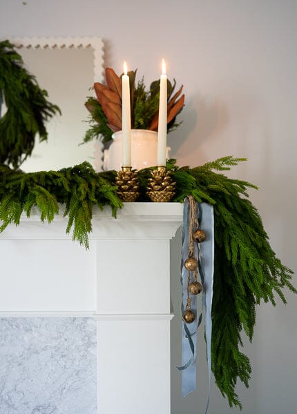 Norfolk Thick Pine Garland 77" Greenery 