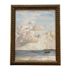 Ocean Scene With Boat Vintage Print Framed Art 