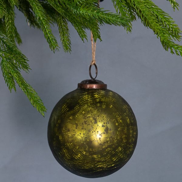 Olive Mercury Glass Ornament Objects & Accents 