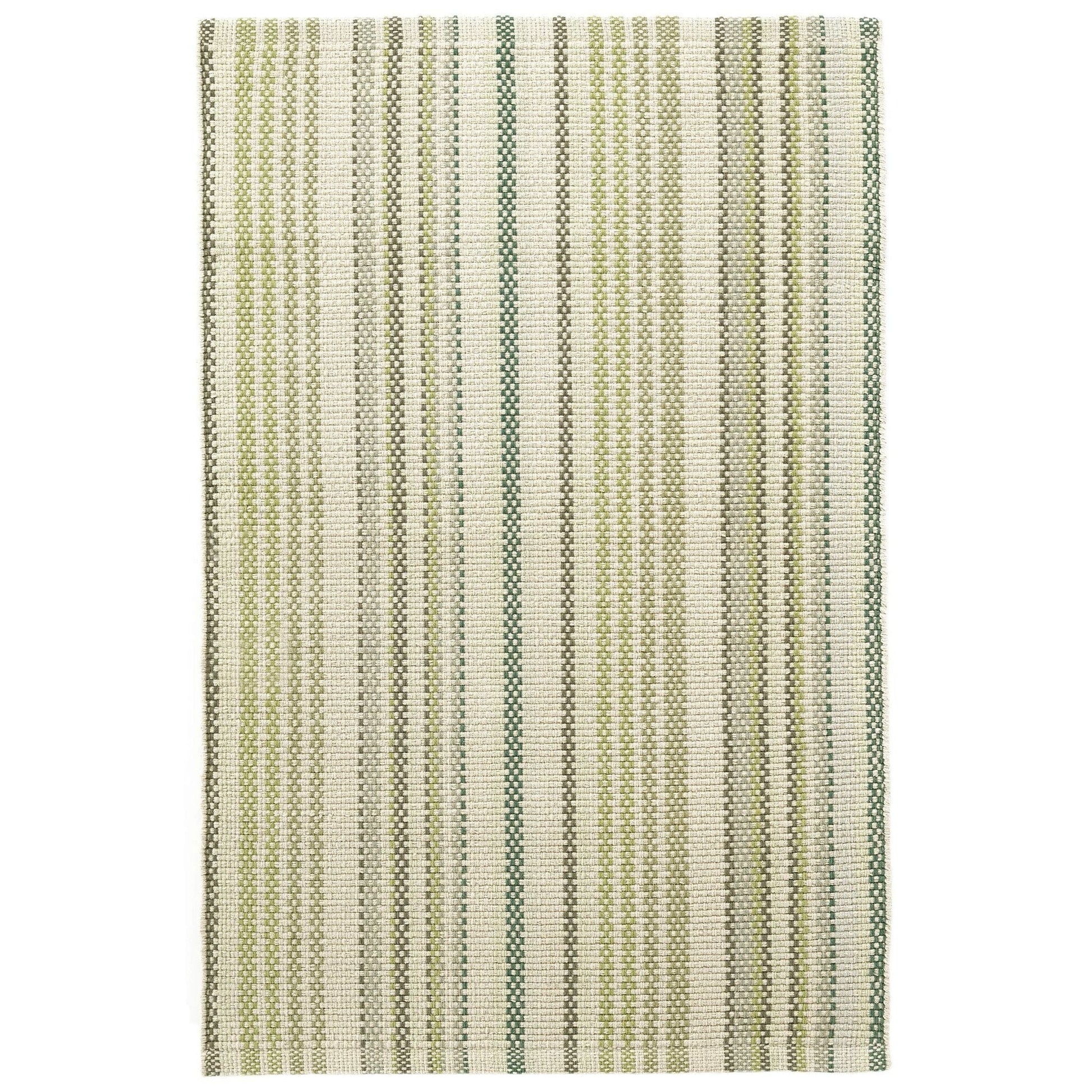 Oslo Stripe Green Handwoven Cotton Rug Rugs 