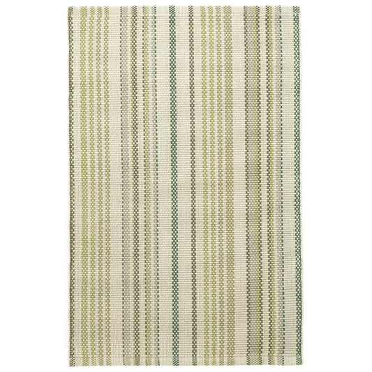 Oslo Stripe Green Handwoven Cotton Rug Rugs 