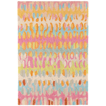 Paint Chip Confetti Hand Micro Hooked Wool Rug Rugs 