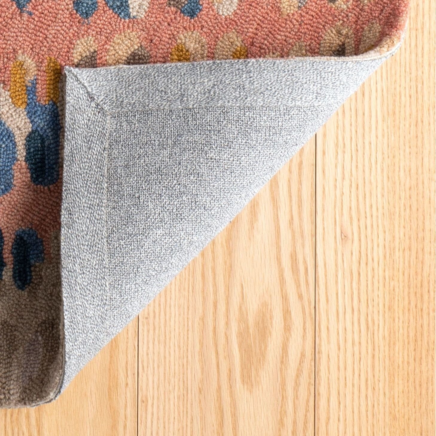Paint Chip Coral Hand Micro Hooked Wool Rug Rugs 
