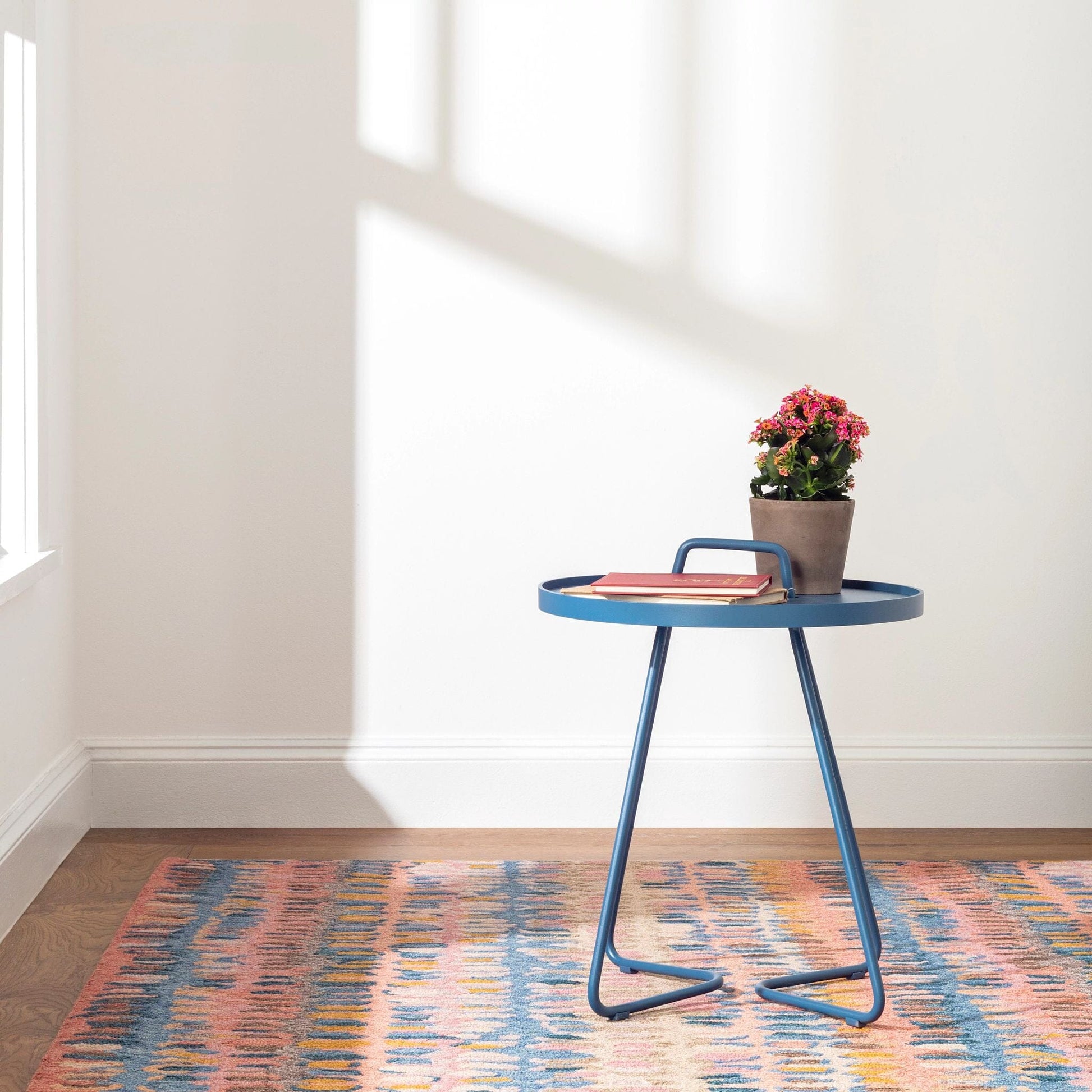 Paint Chip Coral Hand Micro Hooked Wool Rug Rugs 