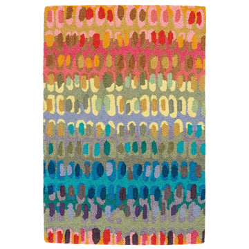 Paint Chip Multi Hand Micro Hooked Wool Rug Rugs 