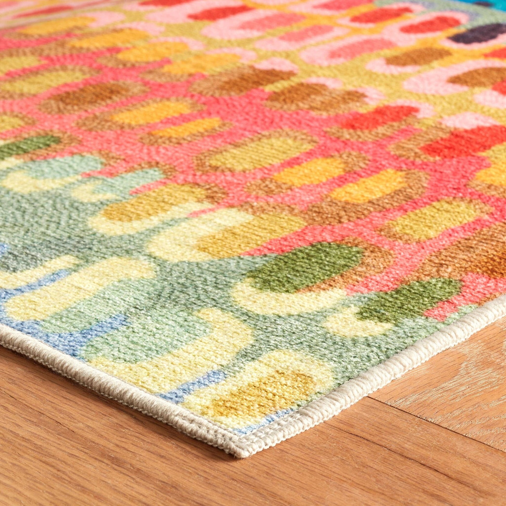 Paint Chip Multi Machine Washable Rug Rugs 